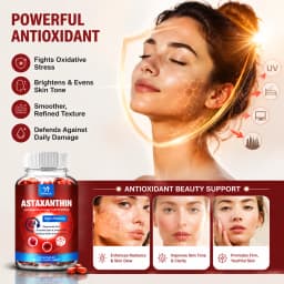 Astaxanthin Capsules - 24mg - Powerful Antioxidant Supplement Support Eye, Skin, Joint, Heart, Brain & Immune System Health