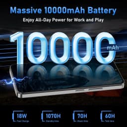 OUKITEL C59 Android 15 Cell Phone Unlocked 2025-10000mAh Battery, 16GB +128GB/TF 1TB Smartphone,6.88'' Display,, 120LM Flashligh
