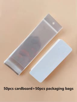 100/400 Pcs Keychain Display Holder, Necklace Keyring Organizer Paper Card, Transparent Self-Sealing Bag for Packaging Wholesale