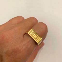 Custom 3D Wedding Ring For Couples Personalise Stainless Steel 3D Ring Gold 18K Plated Custom Birthday Father's Day Gifts