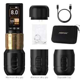 Ambition Soldier 270 Wireless Tattoo Machine 4.0mm+4.5mm Stroke Brushless Motor Pen Professional 2400mAh Battery Grip 34+42mm