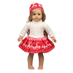 43 Cm Baby New Born Doll Clothes Wool Cute Santa Claus, Tree, Elk Christmas Clothes Suit For American 18 Inch Girl Doll Toy Gift