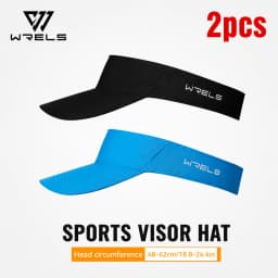 WRELS 1/2/3pcs Summer Sun Protection Empty Top Hat Breathable Sweat Absorbing Sun Visor Caps Outdoor Sport Running Tennis Caps