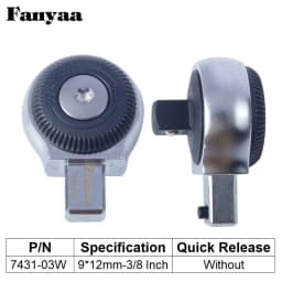 Fanyaa Wrench Ratchet Head Replacement Part Square Tenon Drive End 9*12,14*18mm, 1/4 3/8 1/2 3/4 Inch Reversible Socket Ratchet