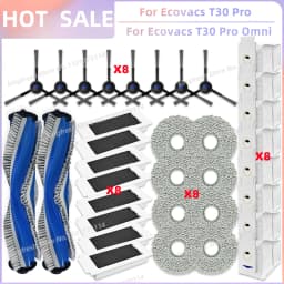 Fit For Ecovacs T30 Pro Omni / T30 OMNI, Ecovacs T30e Pro, YEEDI M12 ULTRA PLUS/M12 Pro+ Parts Brush Filter Bag Mop Cloth