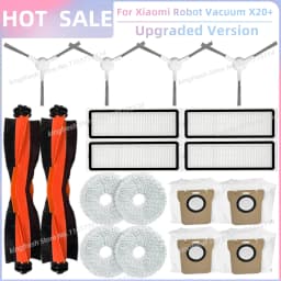 Fit For Xiaomi Robot Vacuum X20+, X10+ / X20 Plus, X10 Plus Parts Roller Side Brush Hepa Filter Mop Cloth Dust Bag Accessories
