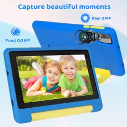 2026 NEW Bundle Kit 7 Inch Android 13 Kids Tablet Quad‑Core 8GB(2GB+6GB Expand RAM) 64GB EMMC With Headphone Storage Bag US Local Warehouse
