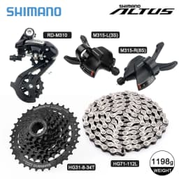 Shimano Acera Altus M360 24S Groupset 3x8 Speed M315 Shifter M310 Derailleur HG31-8 Cassette 8S K7 HG70 HG41Chain 112 Links