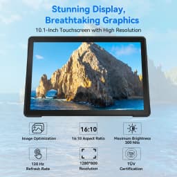 10.1 Inch Android 15 Tablet PC 24GB RAM 64GB ROM Octa Core Tablet with Widevine L1 WiFi Tablet for Students Back to School UK Stock