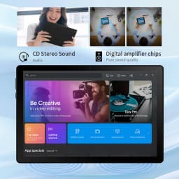 A10L Octa Core Android Tablet PC 10.1 Inch HD LCD Laptop Style Tablet Android 15 24GB(4+20 Virtual) RAM 64GB ROM 5000mAh Type‑C Complete Full Accessories Set Portable Tablet PC For Home Study Entertainment