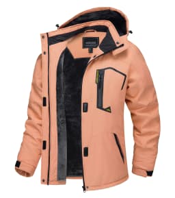 TACVASEN Winter Ski Snowboard Jacket Womens Waterproof Thermal Heavy Fleece Jackets Casual Work Rain Work Coat Windbreaker Parka