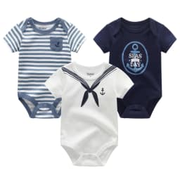 Baby Boy Jumpsuits 3 Pieces Newborn Clothes Set Toddler Girl Bodysuit Kiddiezoom Clothing 100%Cotton Soft Infant Rompers 0-12M
