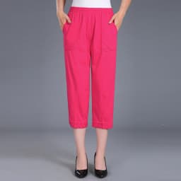 2026 Summer Women's Capris Pants Women Plus Size 4XL Loose Casual Elastic Waist Middle Pants Woman Pure Cotton Clothing