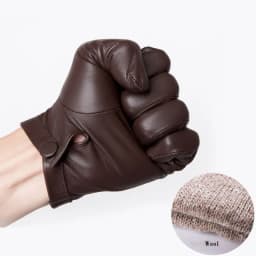 Men's Thin Lambskin Leather Gloves Wrist Button Tight-Fitting Unlined Luxury Italy Gloves Winter Warm Driving Touch Screen