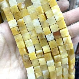 8*8mm Natural Square Agates Tiger Eye Turquoises Amazonite Crystal Jades Stone Beads For Jewelry Making DIY Bracelet Necklace