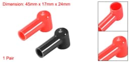 1/2/5Pairs Battery Terminal Insulating Rubber Protector Covers Red Black for 14-28mm Terminal 8-10mm Cable