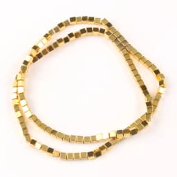 2/3/4mm Gold Plated Hematite beads Natural Matte Stone Square Spacer Loose bead for Jewelry Bracelet Making DIY accessories 15''
