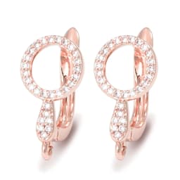 New DIY Earrings Clasps Hooks for Woman Handmade Jewelry Making Accessories Gold Color Brass Zircon Earrings Hook