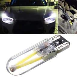 2Pcs T10 194 168 High Power Portable W5W COB LED Long Lifespan Low Consumption Silica Bright Glass License Light Bulbs#269407