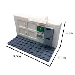 MOC Friend City Computer Desk Clock Building Blocks for Kids Toys Compatible Bookcase Assemble Bricks Creative Furniture DIY Toy