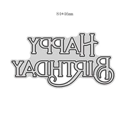 2022 New Arrival Metal Happy Birthday Phrase Word Letter Cutting Dies for Scrapbooking Greeting Card Making Stencils Paper Craft