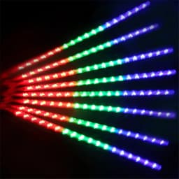 Meteor Shower Garden String Lights 50cm 8 Tubes Outdoor Raindrop Icicle Curtain Christmas Fairy Lights Wedding Party Tree Decor