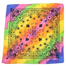 Skull Bandana Square Scarf 100% Cotton Square Handkerchief Hip Hop Sport Paisley Bicycle Head Scarf Woman Scarves For Neck