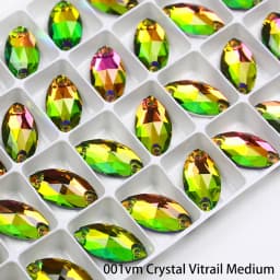 Horse EyeSewing Gems AB Flatback Rhinestones Glitter Sew On Crystals Stones Navette K5 Glass Strass For DIY Clothes Crafts