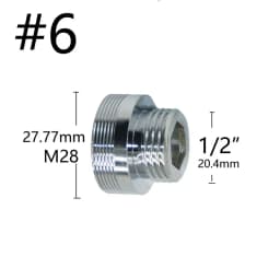 Brass Silver M16 M18 M24 M28 To 1/2 Male Threaded Connector For Faucet Conversion Connector Repair Garden Tap Fittings 1Pcs