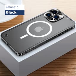 Metal Phone Case For IPhone 12 13 14 15 16 17 Pro Max Cover 16Plus Magnetic Aluminum Frame Phone Shell For IPHON 16 17 Pro Max