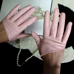Sunscreen Gloves Women's Single Genuine Leather Half-palm Gloves Real Sheepskin Stage Show Driving gloves No Lining