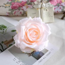 30pcs/Lot 9cm-10cm Large Artificial White Rose Silk Flower Heads DIY Wedding Decoration Wreath Scrapbooking Craft Fake Flowers