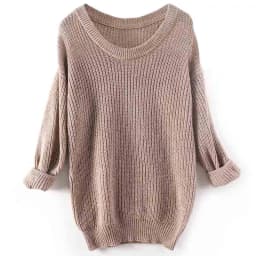 Clearance Wool Women Knitted Sweater Winter Bat Long Sleeve Pullover Autumn Female O-Neck Solid Jumper Loose Casual Top Clothing