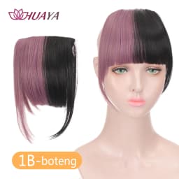 Synthetic Bangs Clip-in Hair Extensions Thick Bangs Hairpieces for Women Daily Heat Resistant Fake Bangs