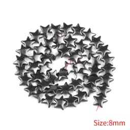 Black Natural Stone Loose Beads Rose Owl Fish Moon Hematite Spacer Bead for Jewelry Making DIY Bracelet Necklace Accessories 15"
