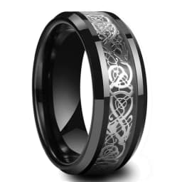Fashion Men's Smooth Black Stainless Steel Rings Width Signet Square Infinity Finge Ring Hiphop Male Wedding Party Jewelry Gift