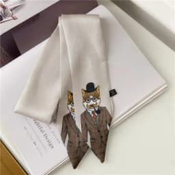 New Style Decoration Women's Printed Animal style Scarf Business Small Neckerchief Silk Scarves skinny scarf