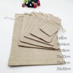 10pcs Jute Bags Gift Drawstring Pouch Gift Box Packaging Bags For Gift Linen Bags Jewelry Display Wedding Sack Burlap Bag Diy