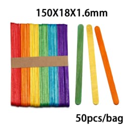 50-150Pcs Epoxy Resin Jewelry making Tools Silicone Wood Stick Natural Wooden Pop Popsicle Sticks Wood Craft Ice Cream Sticks