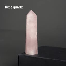 7-8cm Natural Crystal Point Quartz Rainbow Wand Crystal Column Rose Quartz Rock Mineral Specimen Home Decor Reiki Healing stone