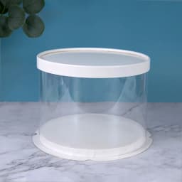 4/6 inch PVC Clear Cake Boxes Round Transparent Packaging Box for Birthday Wedding Anniversary Party Valentine Day Cake Gift Box