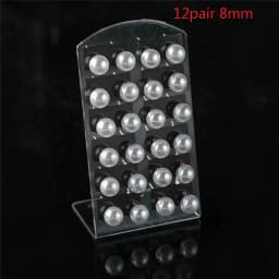 12Pairs Colorful White Imitation Pearl Stud Earrings For Women Ear Jewelry Round Ball Earring 4 6 8 10mm