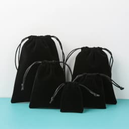 Jewelry Drawstring Velvet Bag Box Packaging Gift Pouches Earrings Ring Necklace Jewelry Candy Cotton Flannel Bag Can Custom