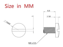 4pieces CNC Slotted Screws Bolts Kit Replacement for 1911 Grips Model 416 Stainless Steel Screw Repair Tool Parts