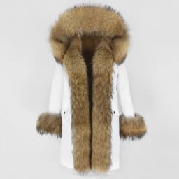 OFTBUY X-long Parka Waterproof Outerwear Real Fur Coat Winter Jacket Women Natural Fox Fur Hood Luxury Outerwear Detachable New