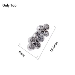 1 PC Surgical Steel Dermal Anchor Moon Shape Micro Dermal Anchor Flower Star Piercings Skin Diver Piercing Body Jewelry 14g