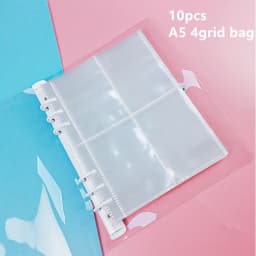 A6/A5 Pink Blue Purple Binder Notebook Cover & Photo Sticker Collect Book Diary Agenda Planner Paper School Stationery