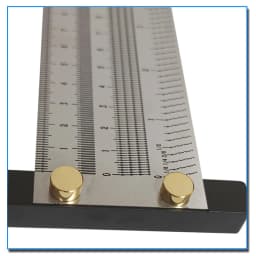 Multifunction Copper Cap Scale Ruler T-type Hole Ruler High-precision Carpenter Scribing Mark Line DIY Carpenter Measuring Tool