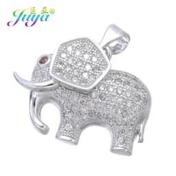Juya DIY Jewelry Components Cz Paved Glitters Locket Heart Key Charm Pendant Accessories For Women Fashion Jewelry Making