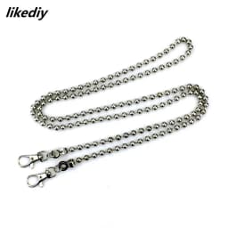 1 Piece 120 CM Long Round Ball Purse Chain Lobster Clasps Hooks Handbag Accessories Antique Bronze/Golden/Silver/Gun Black